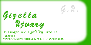 gizella ujvary business card